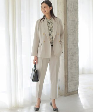 組曲 シュットクロステーパード パンツ サンドベージュ系