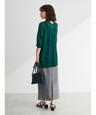 Green Parks 接触冷感シアーニットカーディガン Green