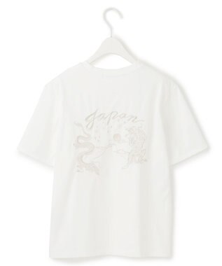 ICB 【洗える】 スーベニアTEE オフホワイト×シルバー刺繍系