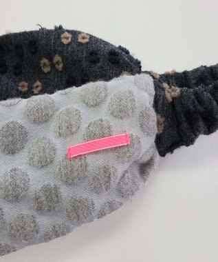 POLS ジャガード織 ヘアバンド グレイ