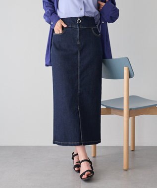 YECCA VECCA フロントZIPハイウエストデニムスカート