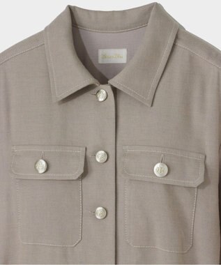 GRACE CONTINENTAL リネンデニムライクワンピース ベージュ