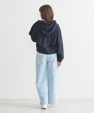 earth music&ecology Ｌｅｅ×ｅ．ｍ．ａ．ｅショート丈パーカー Navy