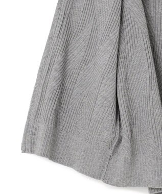 JOSEPH HOMME  新柄【洗える】シルクバルキー　　ハイネックジップアップニット ライトグレー系