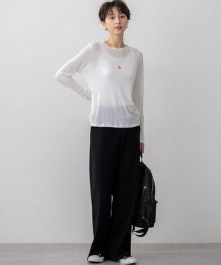 23区 【Oggi5月号掲載/洗える】シアー レイヤード TEE ホワイト系