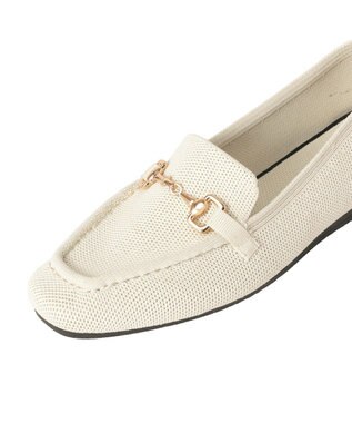 Green Parks 洗えるニットローファー Ivory