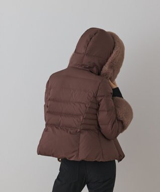 GRACE CONTINENTAL エコファーショートダウンジャケット ブラウン