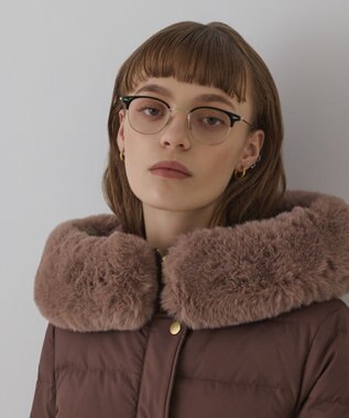 GRACE CONTINENTAL エコファーショートダウンジャケット ブラウン