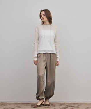 GRACE CONTINENTAL シアーレイヤードカットトップ ホワイト