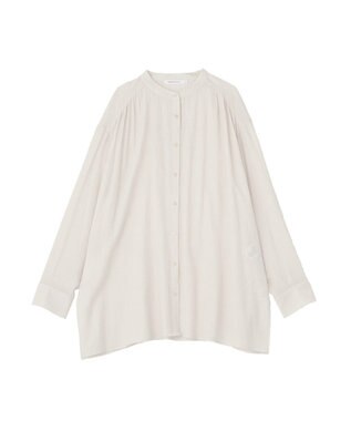 AMERICAN HOLIC 楊柳バンドカラーシャツ Ivory