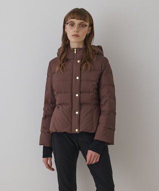 GRACE CONTINENTAL エコファーショートダウンジャケット ブラウン