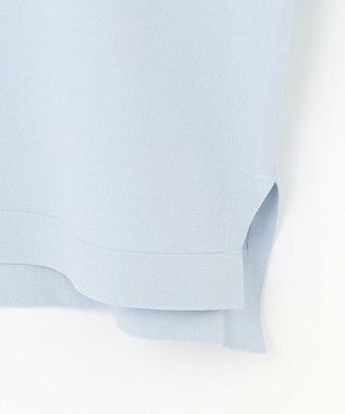 J.PRESS LADIES S 【洗える】RAYON ELITE STRETCH ニットT サックス系