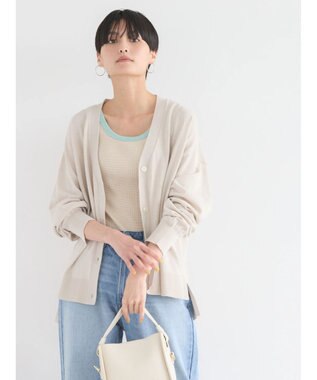 AMERICAN HOLIC ＵＶカットＶネックニットカーディガン Gray Beige