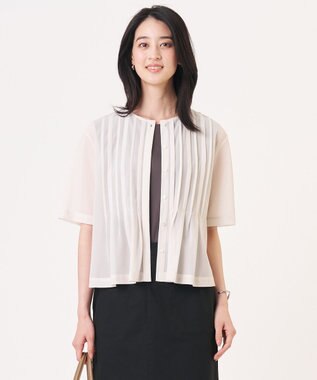 J.PRESS LADIES S シアードライトリコット フレアタック カットソー