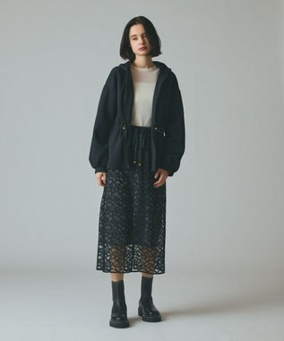 GRACE CONTINENTAL ロゴドロストフーディ ブラック