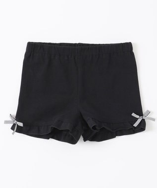 ANY KIDS 無地/総柄 1分丈スパッツ ブラック（無地）