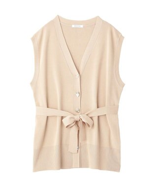 AMERICAN HOLIC 金ボタンニットジレ Beige