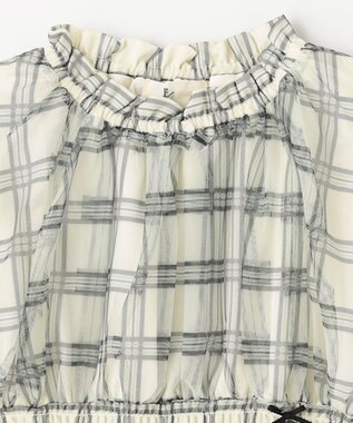 組曲 KIDS 【110-140cm】ノエルチェックチュール ワンピース オフホワイト系5