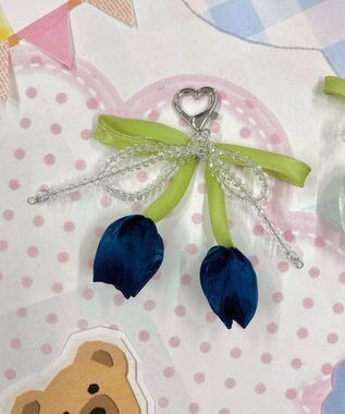 WEGO チューリップリボンビーズキーホルダー