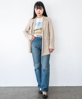 caqu boy`s cutⅡ テーパードストレートデニム USEDWASH 3years