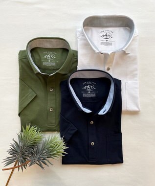 JOSEPH ABBOUD MOUNTAIN 【究極の着心地】 オーガニックコットン ポロシャツ ホワイト系