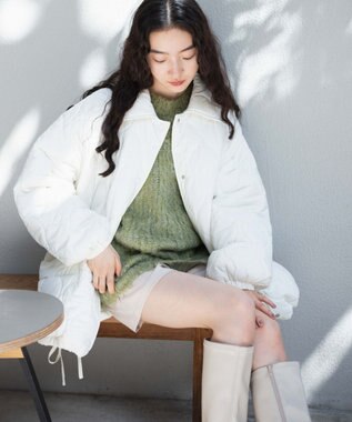 WEGO キルティングブルゾン ホワイト