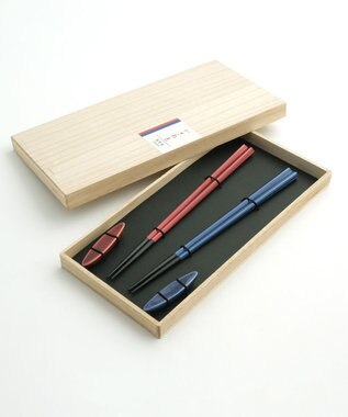 たち吉 【たち吉】かさね色箸・箸置セット葡萄染〈箸2膳・箸置2個〉