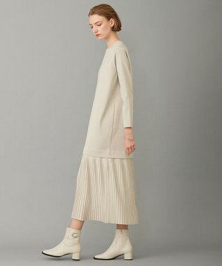 ICB 【洗える】リサイクルポリエステルハイゲージ ドッキングワンピース トープ系