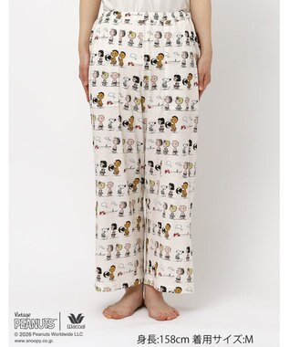 WACOAL PEANUTS ボトムス 8分丈 綿100%(本体) スヌーピー レディース FOT269 /ワコール アイボリー