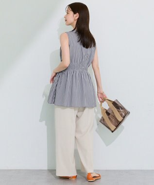 Green Parks ウエストシャーリングブラウス Gray