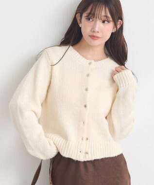 earth music&ecology 【セット2点】SET2点フラワースパンコールカーデ＋ビスチェ Ivory