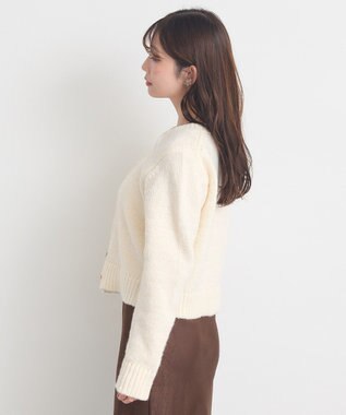 earth music&ecology 【セット2点】SET2点フラワースパンコールカーデ＋ビスチェ Ivory