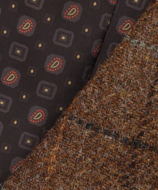 JOSEPH ABBOUD 【ツィード/UKファブリック】ツイード  ウィンドーペン ベスト ダークブラウン系4