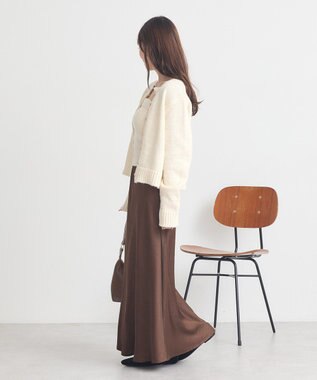 earth music&ecology 【セット2点】SET2点フラワースパンコールカーデ＋ビスチェ Ivory