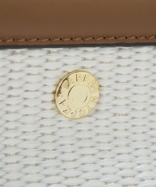 TOPKAPI 【Breath TOPKAPI】サングラスホルダー付き レザーコンビ カゴ ショルダーバッグ ホワイト