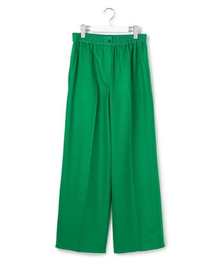 ICB ウォッシャブルライトウール ストレートパンツ グリーン