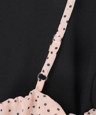 組曲 KIDS 【150-160㎝】ドットキャミ＋TシャツSET ピンク×ブラック