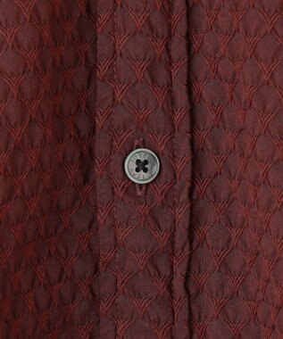 JOSEPH HOMME トライジャガードストレッチ　ウィングカラーシャツ ワイン系
