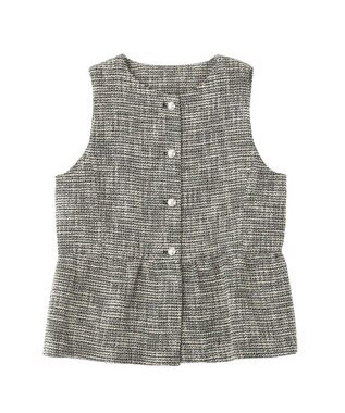 YECCA VECCA ツイードペプラムジレ Mix