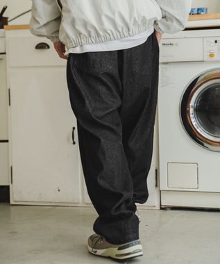 WEGO デニムイージーワイドパンツ ブラック