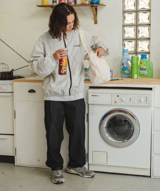 WEGO デニムイージーワイドパンツ ブラック