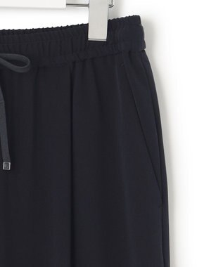 23区 L 【WEB限定/洗える】2WAYストレッチツイル ワイドパンツ ネイビー系