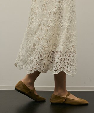 GRACE CONTINENTAL フラワーカットワークワンピース キナリ