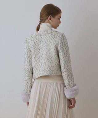 GRACE CONTINENTAL ツイードコンビジャケット キナリ