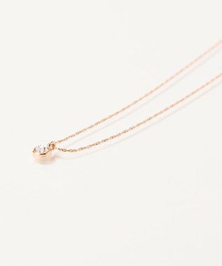 Phoebe 【金属アレルギー対応】プチベゼルストーンネックレス　シャンパンゴールド シャンパンゴールド
