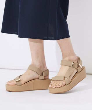 J.PRESS LADIES 【WEB限定カラーあり・撥水】ストラップ サンダル ベージュ系