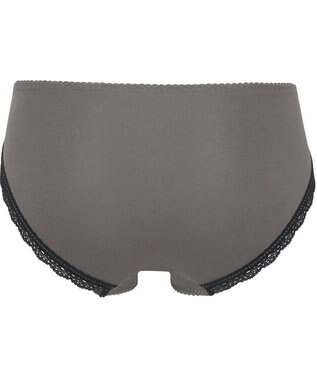 Wing ペアショーツ 【ナチュラルアップブラ】 身生地部オーガニックコットン混 はきこみ丈あさめ KF3000 ウイング／ワコール チャコールグレー