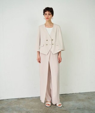 GRACE CONTINENTAL ラップレイヤードパンツ ベージュ