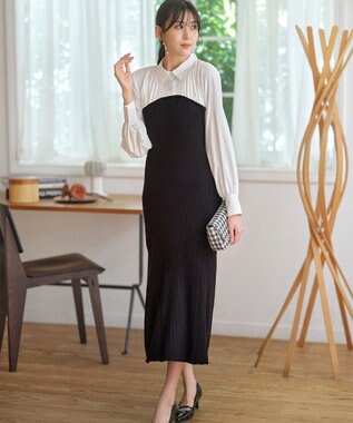 ANY SIS ツイードチェーン バッグ モノトーン千鳥