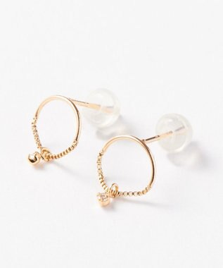 Phoebe 【K10】ペンデュラムダイヤモンドピアス　クリア ゴールド